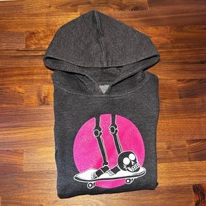 Blue crown youth skeleton hoodie